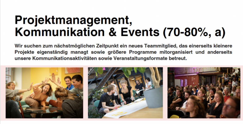 Projektmanagement, Kommunikation & Events (70-80%, a)